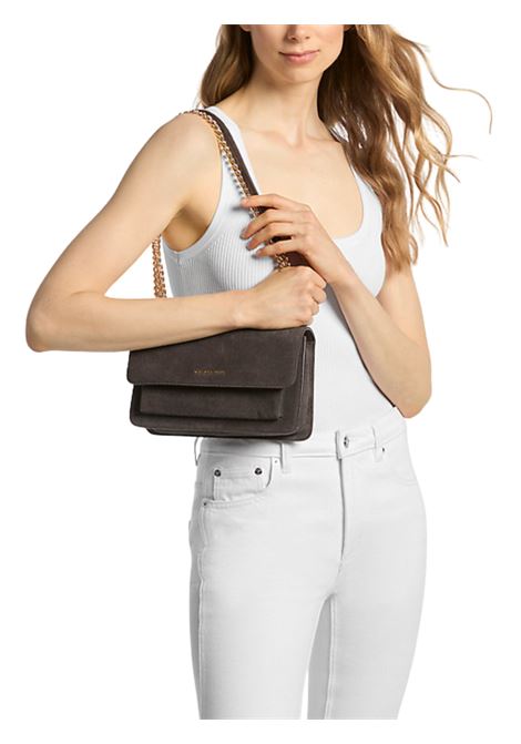 Borsa a spalla Claire grande in pelle scamosciata CIOCCOLATO Michael Kors | 30F5GC7L3S251